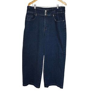 Lane Bryant Ultra High-Rise Signature Fit Wide-Leg Plus Size 16 Jeans Retro